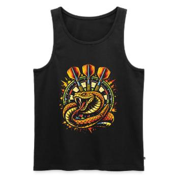 Darts | Rattle the Board , Klapperschlange - Men's Premium Organic Tank Top - black - Front - AI Model Male 178 light (178cm)