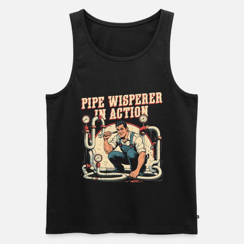 Pipe Layer Pipe Builder Pipe Whisperer - Men's Premium Organic Tank Top - black