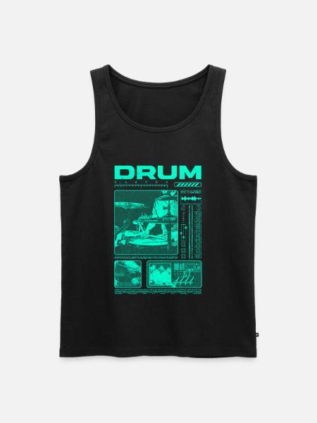 Rock Drummer Drum Player Streetwear - Men's Premium Organic Tank Top - black