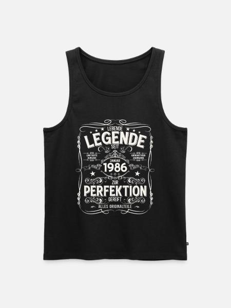 40th Birthday Legend January 1986 - Men's Premium Organic Tank Top - black