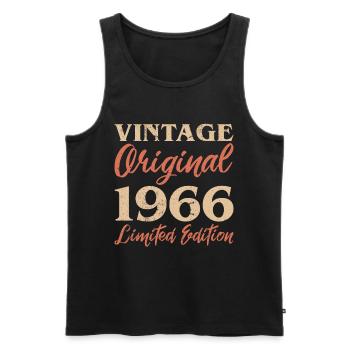 Vintage Original 1966 Limited Edition Anniversaire - Débardeur bio Premium Homme - noir - Devant - Michal (187cm)