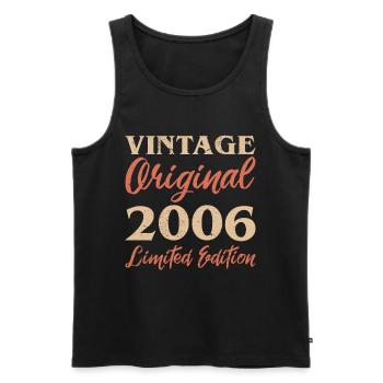 Vintage Original 2006 Limited Edition Anniversaire - Débardeur bio Premium Homme - noir - Devant - Michal (187cm)