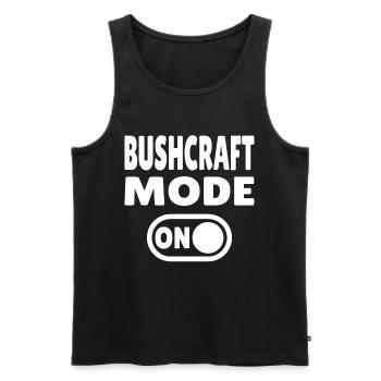 Bushcraft Mode ON – Waldleben einschalten - Männer Premium Bio Tank Top - Schwarz - Vorne - AI Model Male 178 light (178cm)