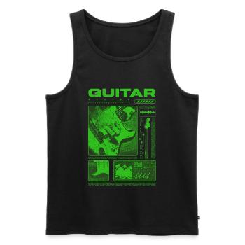 Guitariste Guitariste Rock Musicien streetwear - Débardeur bio Premium Homme - noir - Devant - Michal (187cm)