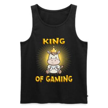 game junkie gaming - Männer Premium Bio Tank Top - Schwarz - Vorne - Michal (187cm)