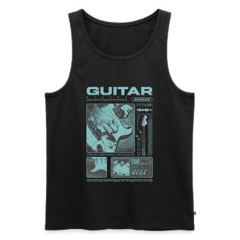 Guitariste Guitariste Rock Musicien streetwear - Débardeur bio Premium Homme - noir - Devant - Michal (187cm)