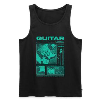 Guitariste Guitariste Rock Musicien streetwear - Débardeur bio Premium Homme - noir - Devant - Michal (187cm)