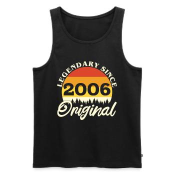 2006 Vintage Retro Original Birthday Gift - Men's Premium Organic Tank Top - black - Front - AI Model Male 178 light (178cm)