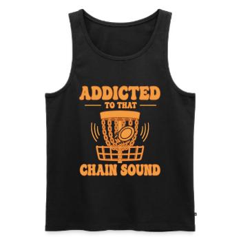 Addict To That Chain Sound Drôle de Disc Golf - Débardeur bio Premium Homme - noir - Devant - Michal (187cm)
