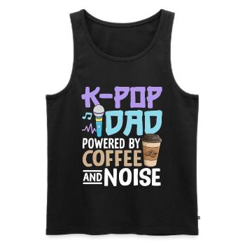 K Pop Dad Powered By Coffee And Noise - Men's Premium Organic Tank Top - black - Front - Michal (187cm)