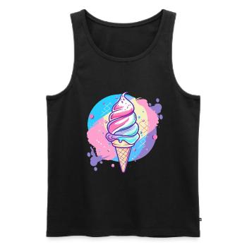 eiscreme - Men's Premium Organic Tank Top - black - Front - AI Model Male 178 light (178cm)