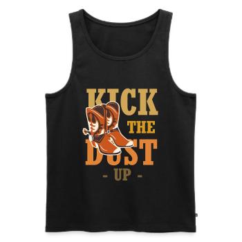 Dust on your boots – Western Boot - Men's Premium Organic Tank Top - black - Front - AI Model Male 178 light (178cm)