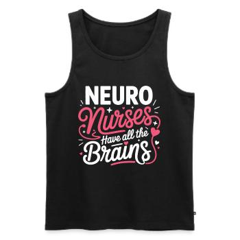 NeuroNurse All Brains Design - Men's Premium Organic Tank Top - black - Front - AI Model Male 178 light (178cm)