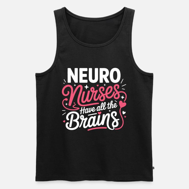 NeuroNurse All Brains Design - Männer Premium Bio Tank Top - Schwarz