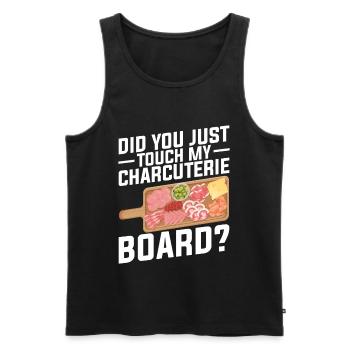  Charcuterie Artist Board with Cover Lid Cheese - Men's Premium Organic Tank Top - black - Front - Michal (187cm)