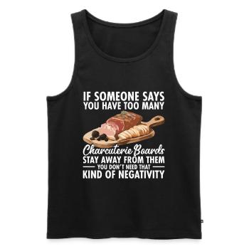  Charcuterie Lover Board Making Cheese Board - Men's Premium Organic Tank Top - black - Front - Michal (187cm)