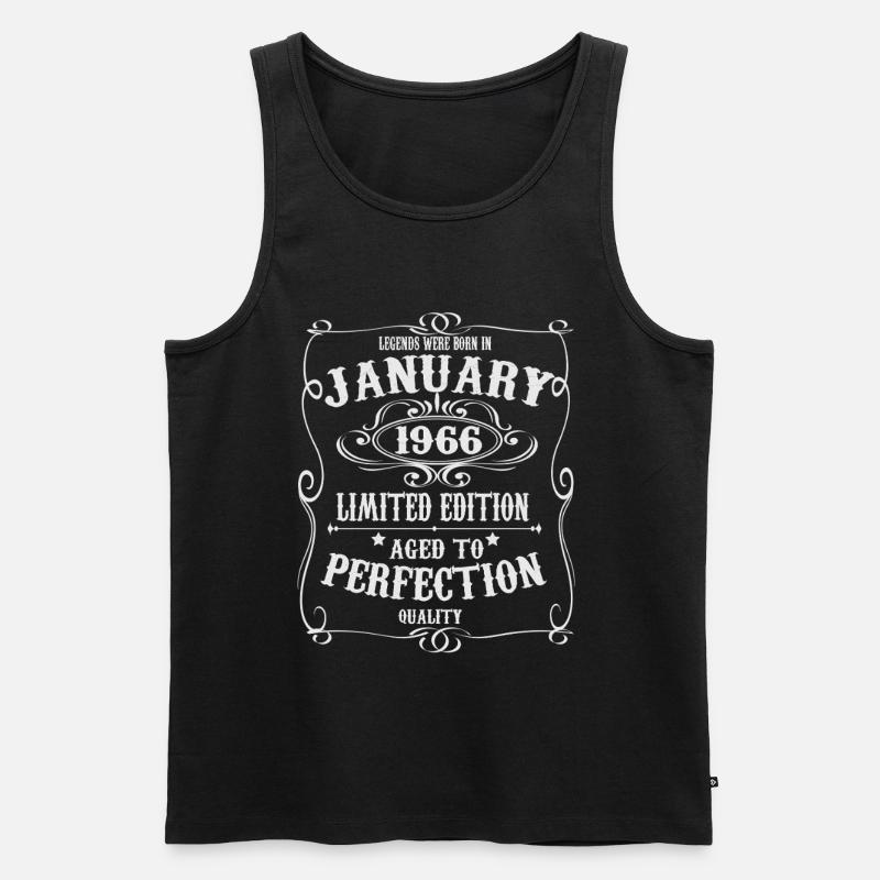 Legenden-wurden-im-Januar-1966-geboren - Männer Premium Bio Tank Top - Schwarz