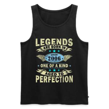 20th Birthday Original January Volume 2006 - Men's Premium Organic Tank Top - black - Front - Michal (187cm)