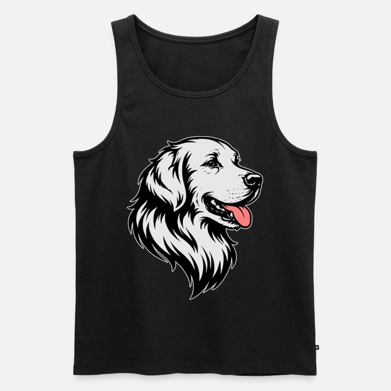 Golden Retriever  - Männer Premium Bio Tank Top - Schwarz