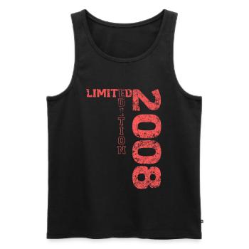 Édition limitée cadeau pour le 18e anniversaire 2008 - Débardeur bio Premium Homme - noir - Devant - AI Model Male 178 light (178cm)