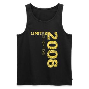 Limited Edition 2008 18th Birthday Gift - Men's Premium Organic Tank Top - black - Front - AI Model Male 178 light (178cm)