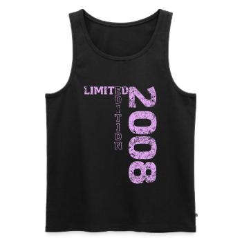 Limited Edition 2008 18th Birthday Gift - Men's Premium Organic Tank Top - black - Front - AI Model Male 178 light (178cm)