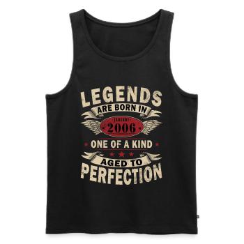 20th Birthday Vintage January Vintage 2006 - Men's Premium Organic Tank Top - black - Front - Michal (187cm)