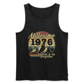 Millésime 1976 - Débardeur bio Premium Homme - noir - Devant - Michal (187cm)
