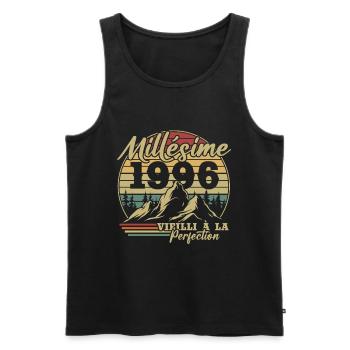 Vintage 1996 - Men's Premium Organic Tank Top - black - Front - Michal (187cm)