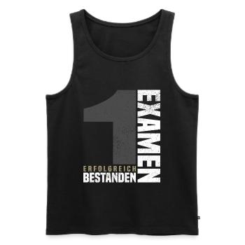 Glückwunsch 1. Examen - Männer Premium Bio Tank Top - Schwarz - Vorne - AI Model Male 178 light (178cm)