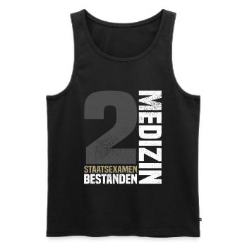 2. Staatsexamen Medizin - Männer Premium Bio Tank Top - Schwarz - Vorne - AI Model Male 178 light (178cm)