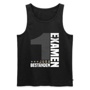 Congratulations 1st Exam Law - Men's Premium Organic Tank Top - black - Front - AI Model Male 178 light (178cm)