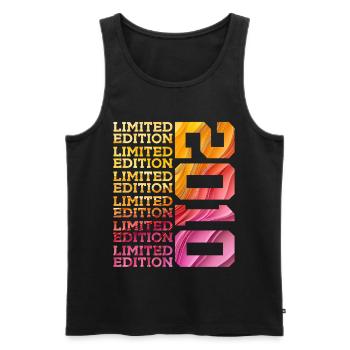 LIMITED EDITION 2010 16 JAHRE 16. GEBURTSTAG - Männer Premium Bio Tank Top - Schwarz - Vorne - Michal (187cm)