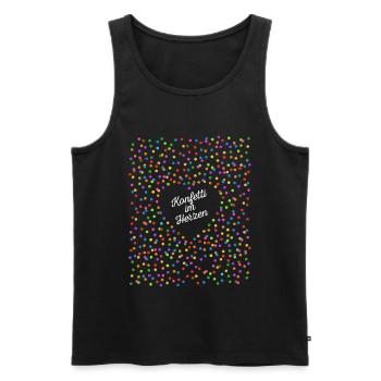 Confetti in the Heart - Carnival in the Blood Costume - Men's Premium Organic Tank Top - black - Front - Michal (187cm)