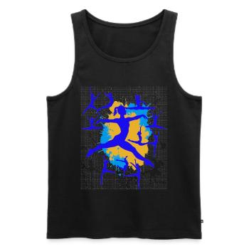 Gymnastique Gymnastique Acrobatie Gymnastique artistique - Débardeur bio Premium Homme - noir - Devant - AI Model Male 178 light (178cm)