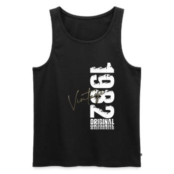 Chemise pour le 44e anniversaire – Original 1982 Vintage Retro - Débardeur bio Premium Homme - noir - Devant - Michal (187cm)