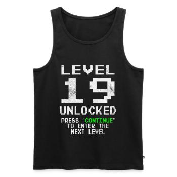Gamer Level 19 Unlocked - Gaming - Men's Premium Organic Tank Top - black - Front - Michal (187cm)