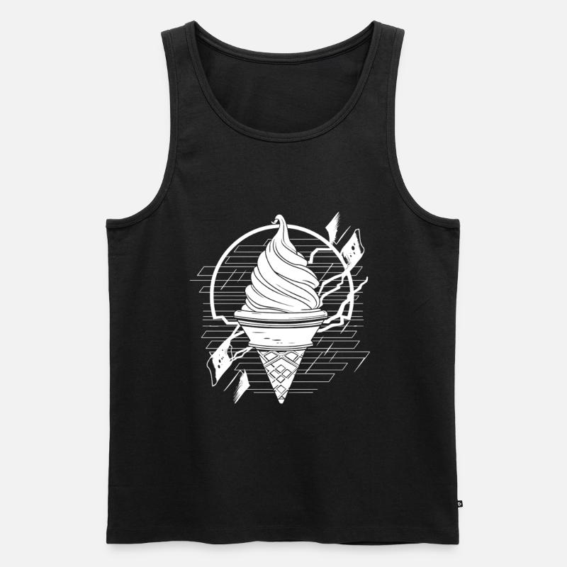 Dessin de glace douce - Débardeur bio Premium Homme - noir
