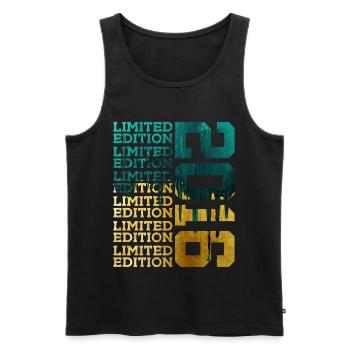 LIMITED EDITION 2016 10 YEARS 10TH BIRTHDAY - Men's Premium Organic Tank Top - black - Front - Michal (187cm)