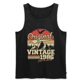 Original 1986 Jahrgang Vintage Geburtstag Retro - Débardeur bio Premium Homme - noir - Devant - Michal (187cm)