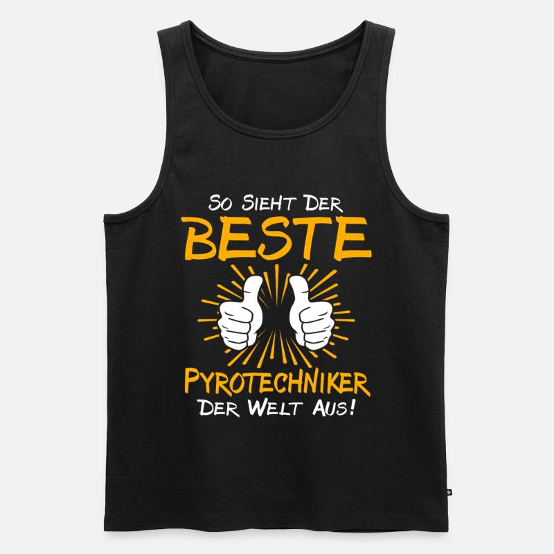 Pyrotechniker Geschenkidee - Männer Premium Bio Tank Top - Schwarz