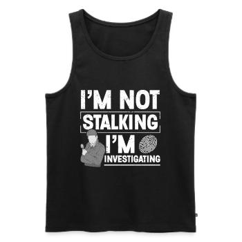 Beobachtungskostüm-Abzeichen-Wachmann Private - Männer Premium Bio Tank Top - Schwarz - Vorne - Michal (187cm)