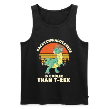 Pachycephalosaurus Costume Paleontologist Dinosaur - Men's Premium Organic Tank Top - black - Front - AI Model Male 178 light (178cm)