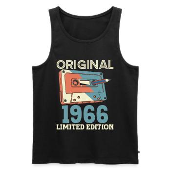 1966 Anniversary 60 Years Vintage 60th Anniversary - Men's Premium Organic Tank Top - black - Front - Michal (187cm)