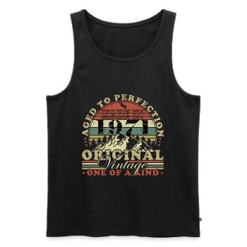 Made in 1971 - Year of Birth / Birthday - Men's Premium Organic Tank Top - black - Front - Michal (187cm)
