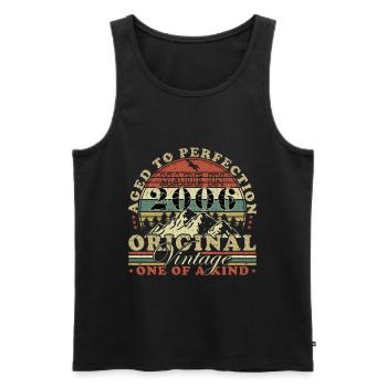 Made In 2006 Limited Edition - Männer Premium Bio Tank Top - Schwarz - Vorne - Michal (187cm)