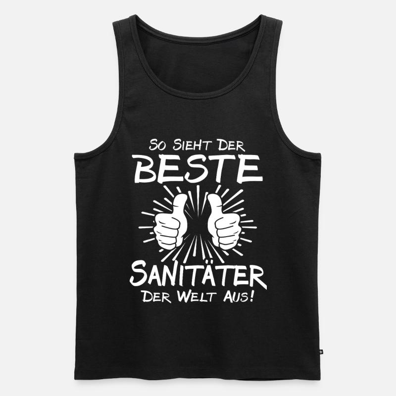 Bester Sanitäter - Männer Premium Bio Tank Top - Schwarz