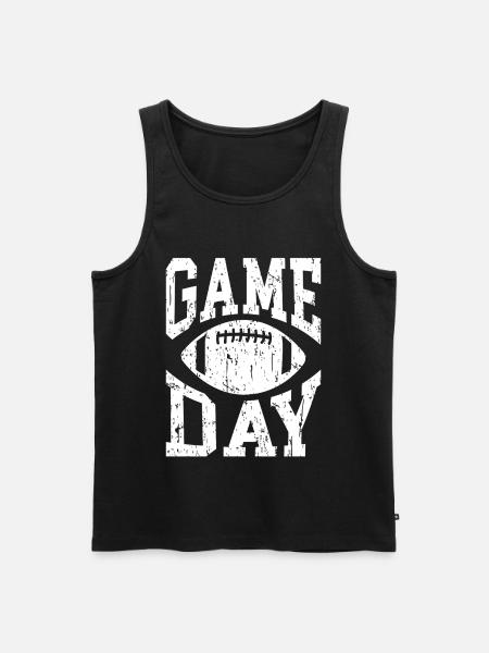 Game Day Football - Men's Premium Organic Tank Top - black
