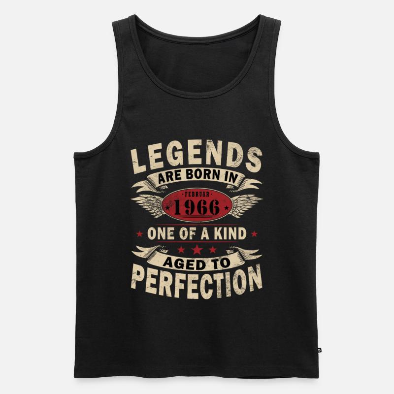Februar 1966 - Februar 1966 Geschenk - Männer Premium Bio Tank Top - Schwarz