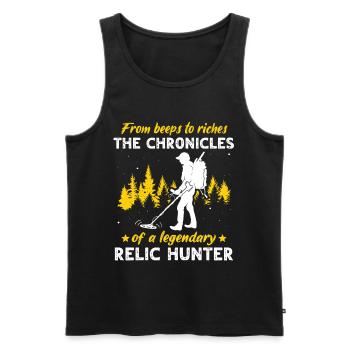 Relic Detector Metal Detector Probes - Men's Premium Organic Tank Top - black - Front - AI Model Male 178 light (178cm)